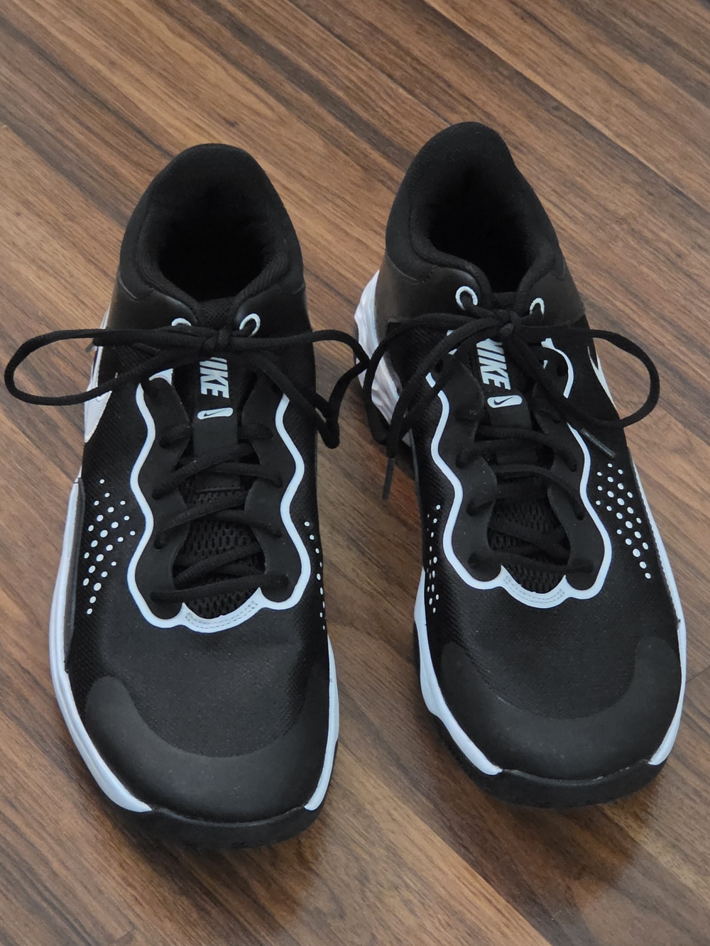 Nike Black and White Men's Fly By 3 Sneakers